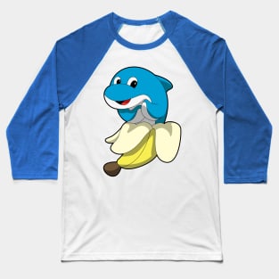 Dolphin with Banana Baseball T-Shirt